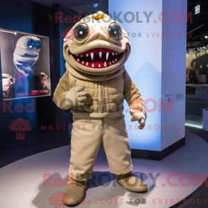 Mascotte de Piranha beige...