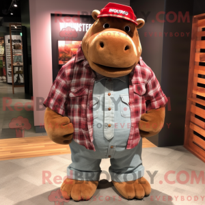 Rust Hippopotamus mascot...