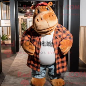 Rust Hippopotamus mascot...