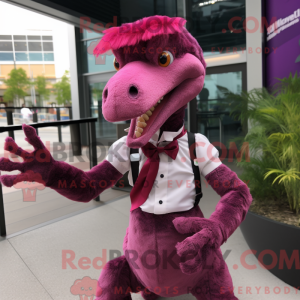 Magenta Deinonychus maskot...