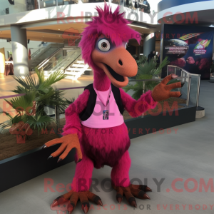 Magenta Deinonychus maskot...