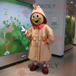 Tan Radise maskot kostume...