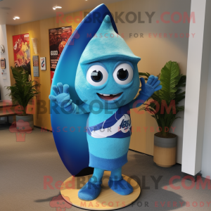 Blå Surfboard maskot...