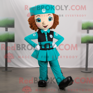 Cyan Irish Dancer maskot...