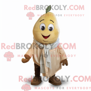 Tan Pear mascottekostuum...