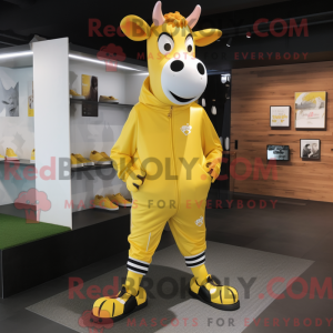 Gul Jersey Cow maskot...