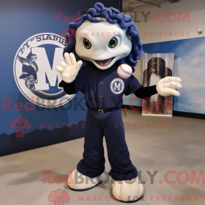 Navy Medusa maskot kostume...