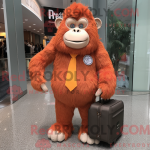 Fersken orangutang maskot...