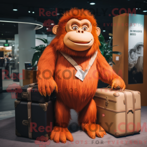 Peach Orangutan mascot...