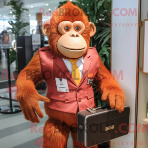 Fersken orangutang maskot...