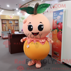 Peach Cherry mascot costume...