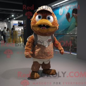 Brown Cod mascottekostuum...