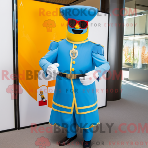 Obloha modrá postava...