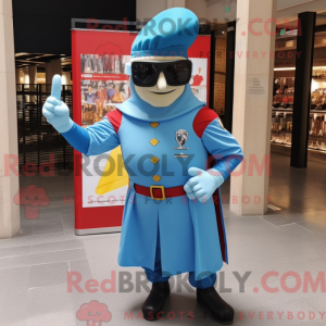 Hemelsblauw mascottekostuum...