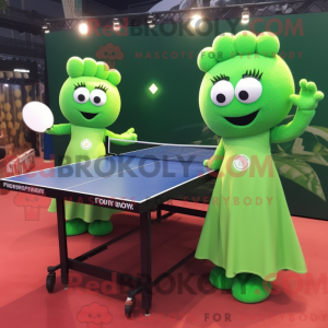 Grønt bordtennisbord...