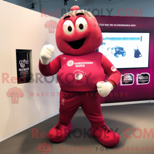 Magenta boksehandske maskot...