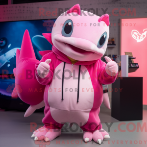 Mascotte d Axolotls roses...