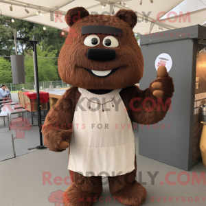 Brown Steak mascottekostuum...