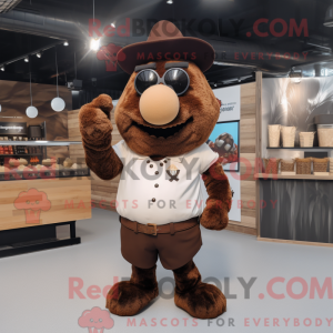Brown Steak mascottekostuum...