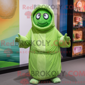Lime Green Bagels mascot...