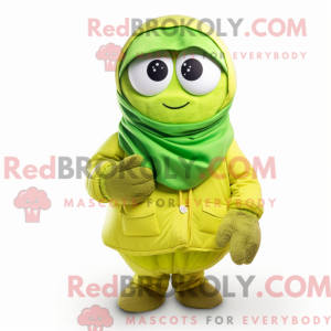 Lime Green Bagels mascot...