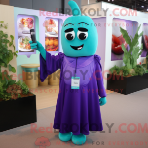 Cyan Eggplant mascot...