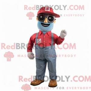 Red Soldier maskot kostume...