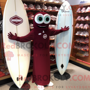 Maroon Surfboard mascot...