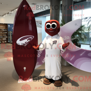 Maroon Surfboard mascot...