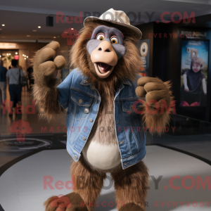 Brun bavian maskot drakt...