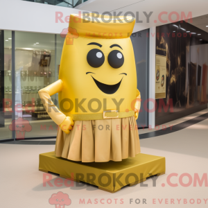 Gold Lasagna mascot costume...