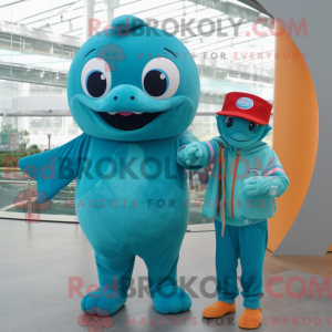 Turkis laks maskot kostume...
