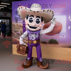 Lavender Cowboy Maskottchen...
