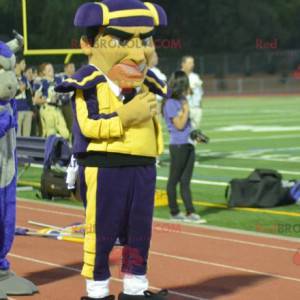 Toreador toreador mascot in yellow and blue outfit -