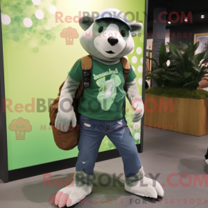 Grüner Dachs Maskottchen...
