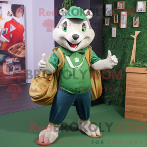 Grüner Dachs Maskottchen...