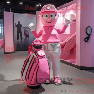 Pink Golf Bag maskot...