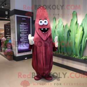 Bordowe szparagi maskot...