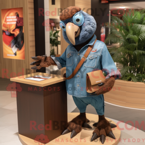 Bruine ara mascottekostuum...