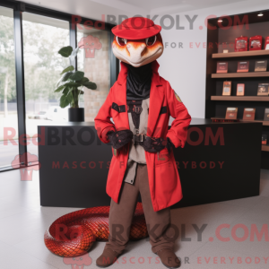 Red Snake maskot draktfigur...