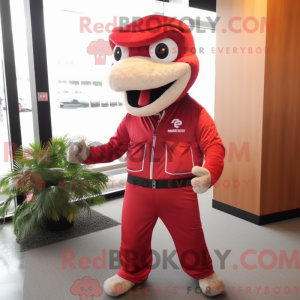 Red Snake maskot kostume...