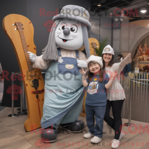 Gray Celtic Harp mascot...