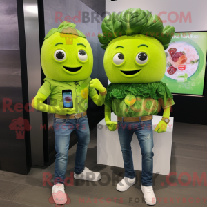 Postava maskota Lime Green...