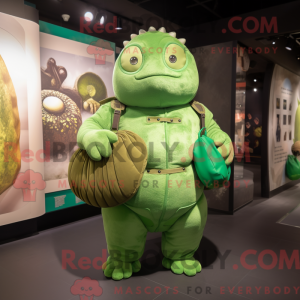 Grøn Glyptodon maskot...