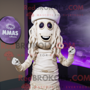 Cream Medusa mascot costume...