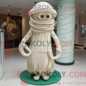 Creme Medusa maskot kostume...