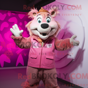 Pink Wild Boar mascot...