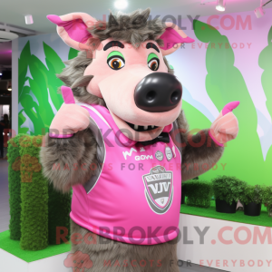 Pink Wild Boar mascot...