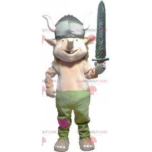 Mascota duende troll con casco vikingo - Redbrokoly.com