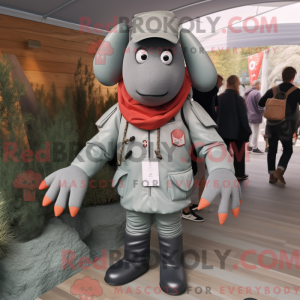 Grå hummer maskot kostume...